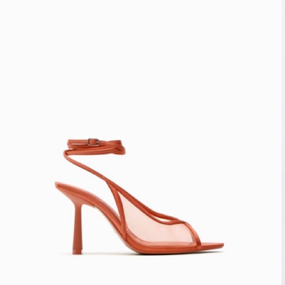 Zara mesh heeled sandal!